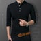 Mens Business Casual Long Sleeve Polo T Shirt Summer Comfortable Breathable Top For Formal Occasion 2