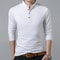 Mens Business Casual Long Sleeve Polo T Shirt Summer Comfortable Breathable Top For Formal Occasion 8