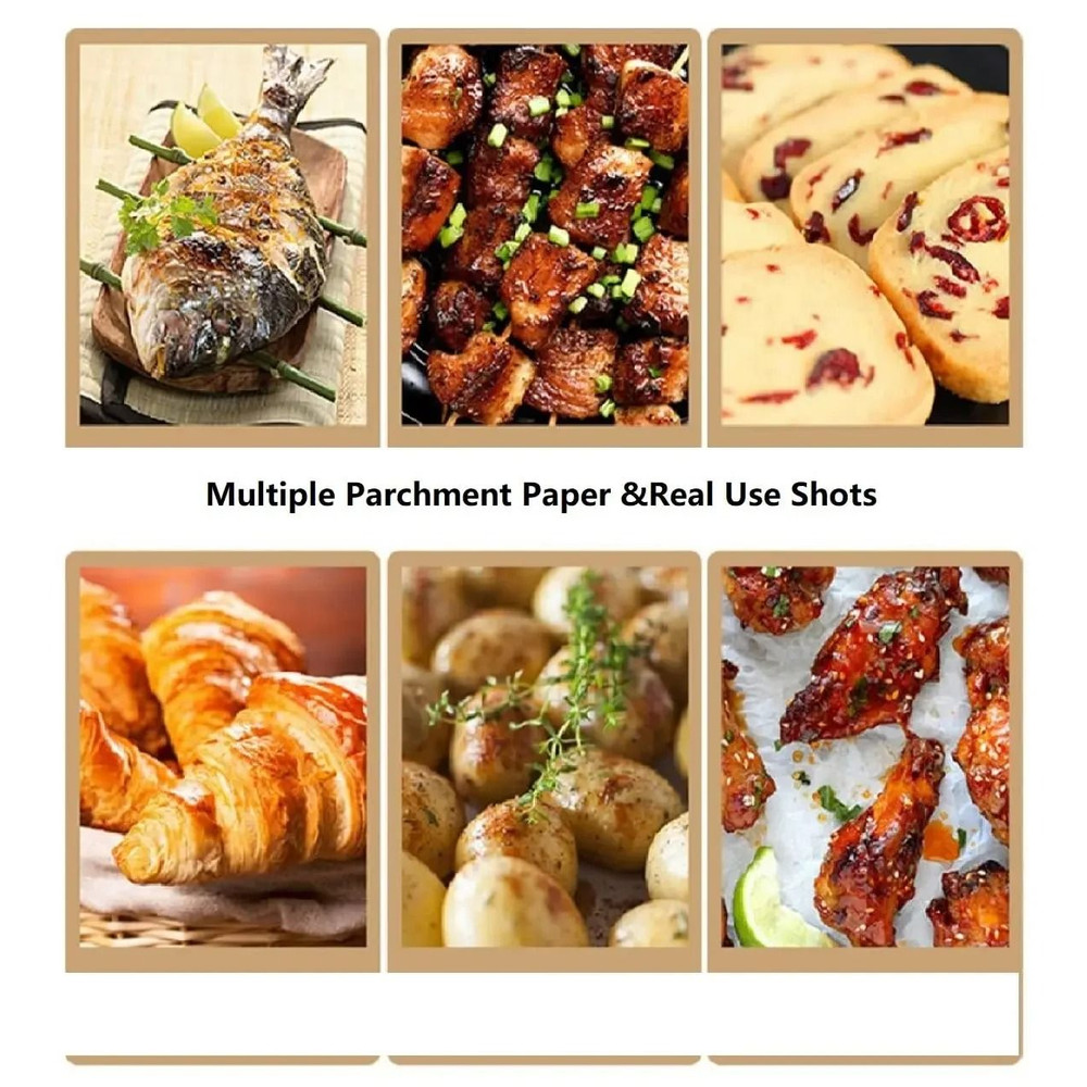 Parchment Paper Baking Sheets Non Stick Precut For Baking Grilling Air Fryer Steaming 3