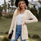 Women Long Sleeve Button V Neck Casual Cardigan Jacket 9