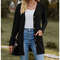 Women Long Sleeve Button V Neck Casual Cardigan Jacket 2