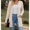 Women Long Sleeve Button V Neck Casual Cardigan Jacket 3