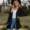 Women Long Sleeve Button V Neck Casual Cardigan Jacket 7