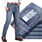 Men High Quality Business Casual Jeans Classic Straight Fit Denim Pants 0