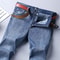 Men High Quality Business Casual Jeans Classic Straight Fit Denim Pants 1