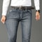 Men High Quality Business Casual Jeans Classic Straight Fit Denim Pants 2