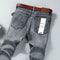Men High Quality Business Casual Jeans Classic Straight Fit Denim Pants 3
