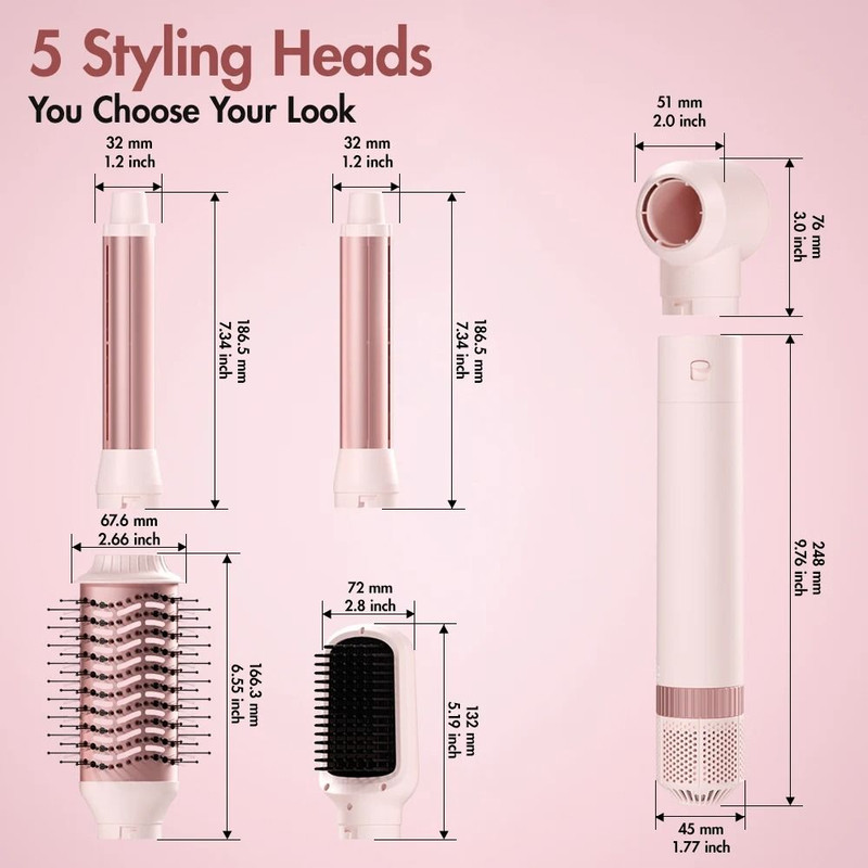 Hair Dryer Brush Detachable 5 In 1 Styling And Drying System 5