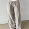 Womens Casual Striped Woven Wide Leg Pants Fall Winter 2024 Stylish Full Length Trousers 9