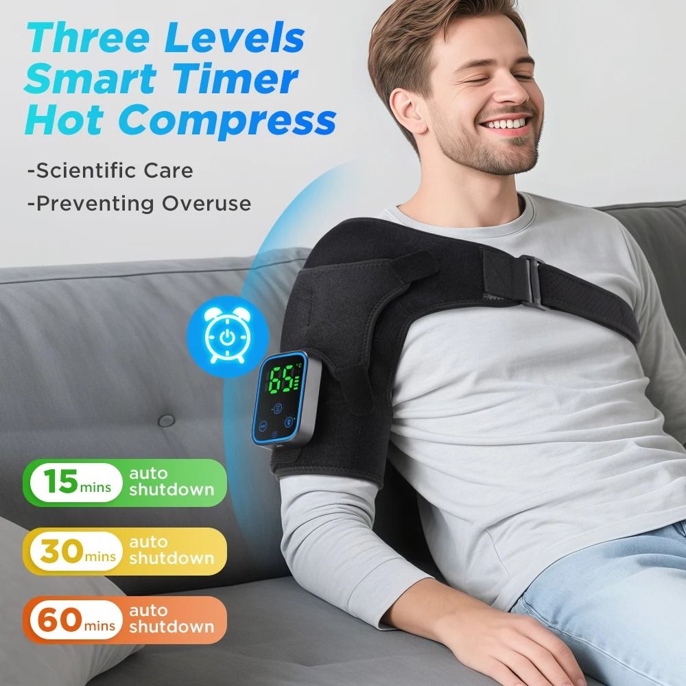 Portable Electric Vibration Shoulder Knee Elbow Massager 3in1 App Control 3