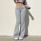 Women LowWaist Slim Flare Pants Y2K BootCut Streetwear 0