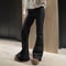 Women LowWaist Slim Flare Pants Y2K BootCut Streetwear 9