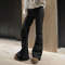 Women LowWaist Slim Flare Pants Y2K BootCut Streetwear 6