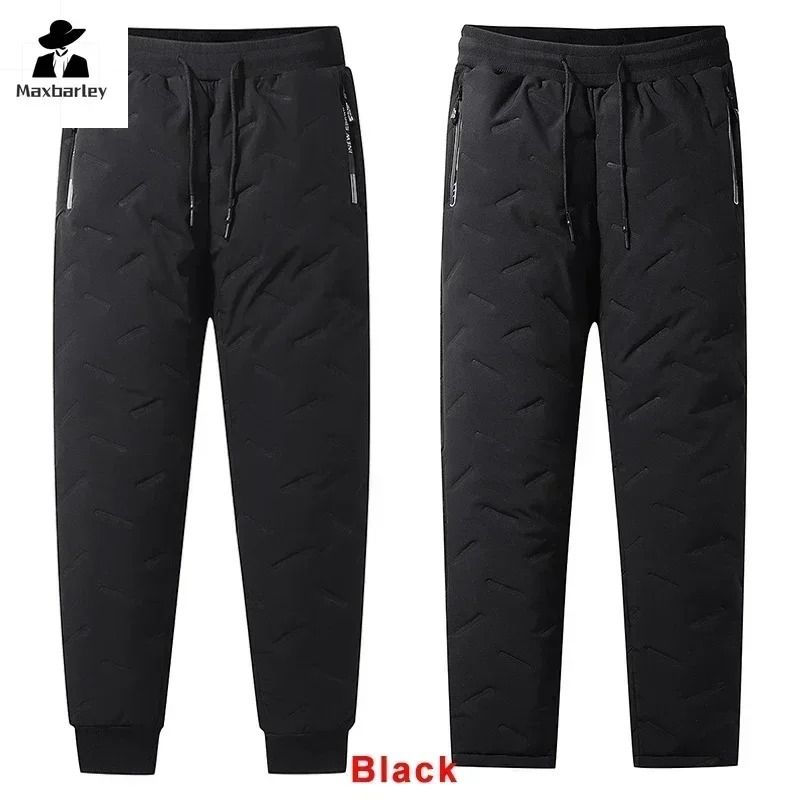 Winter Waterproof Warm Cotton Pants For Men Thickened Wool Outdoor Joggers 1