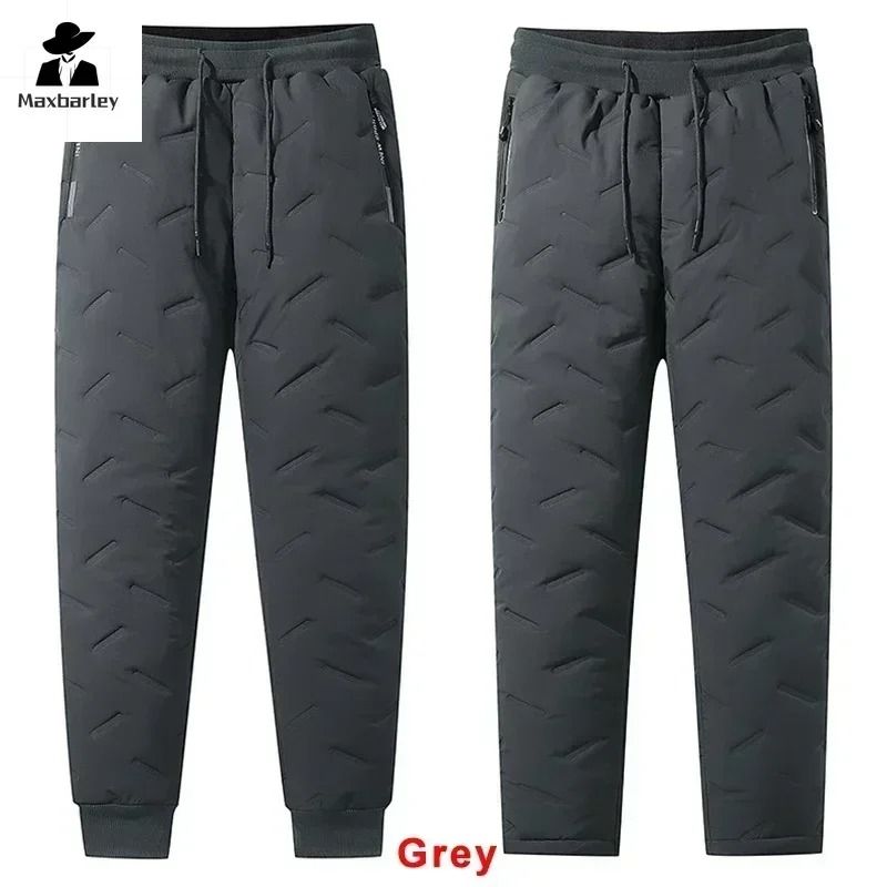 Winter Waterproof Warm Cotton Pants For Men Thickened Wool Outdoor Joggers 2