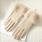 Winter Women PU Leather Gloves Faux Fur Cuff Touch Screen 11