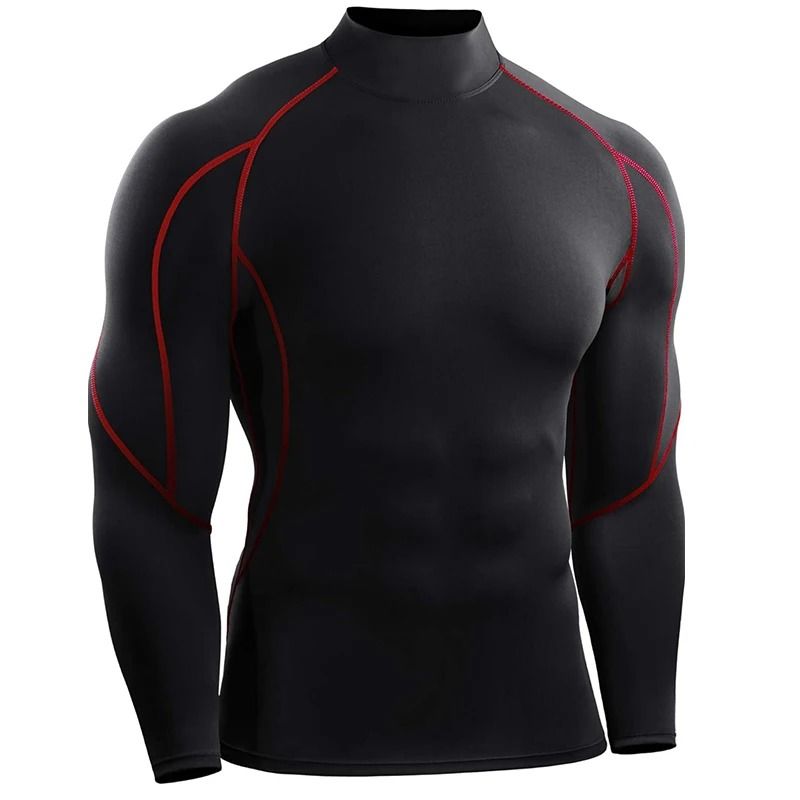 Men Long Sleeve Compression Running T Shirt Gym Fitness Training Top 3