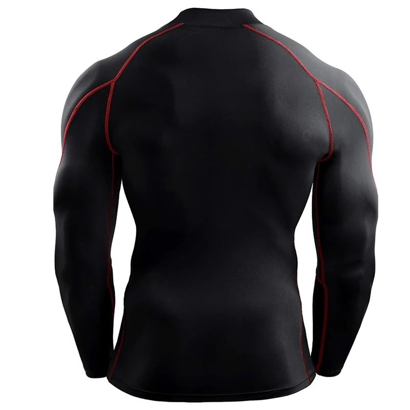 Men Long Sleeve Compression Running T Shirt Gym Fitness Training Top 4