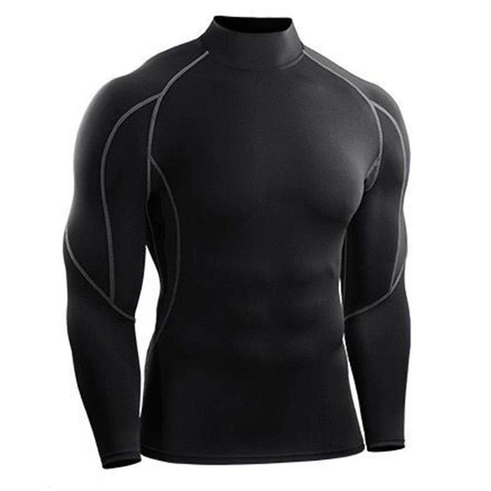 Men Long Sleeve Compression Running T Shirt Gym Fitness Training Top 10