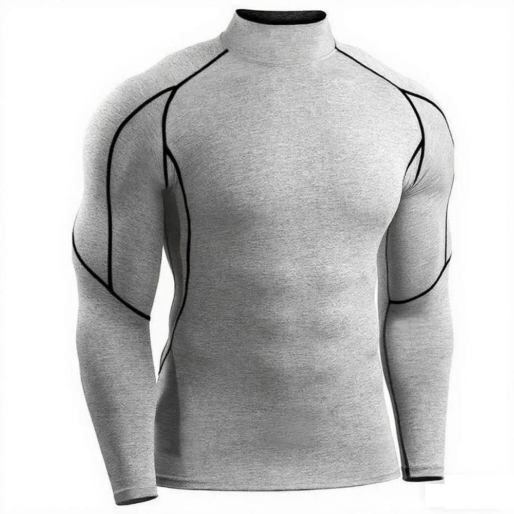 Men Long Sleeve Compression Running T Shirt Gym Fitness Training Top 6