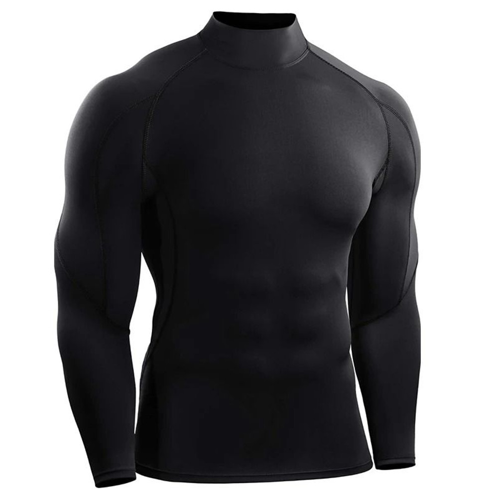 Men Long Sleeve Compression Running T Shirt Gym Fitness Training Top 8