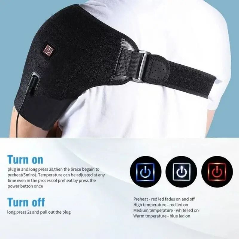 Heating Shoulder Support Belt With Adjustable Temperature For Pain Relief And Muscle Relaxation 4