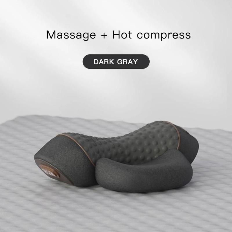 3in1 Neck Massager Pillow Cervical Orthopedic Hot Compress Vibration Traction 9