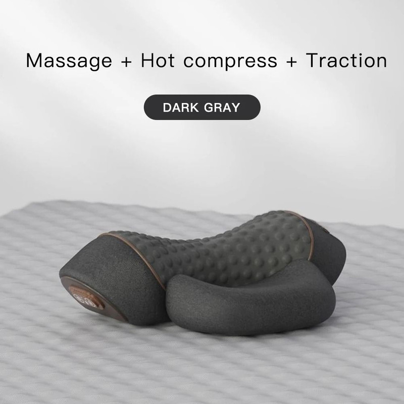 3in1 Neck Massager Pillow Cervical Orthopedic Hot Compress Vibration Traction 6
