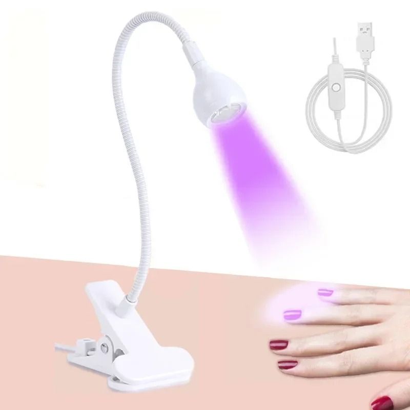 USB Clip On UV Nail Lamp 395nm Mini Nail Dryer For Gel Manicure 9