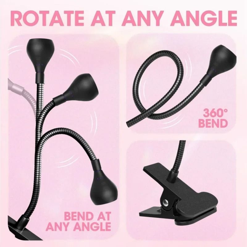 USB Clip On UV Nail Lamp 395nm Mini Nail Dryer For Gel Manicure 5