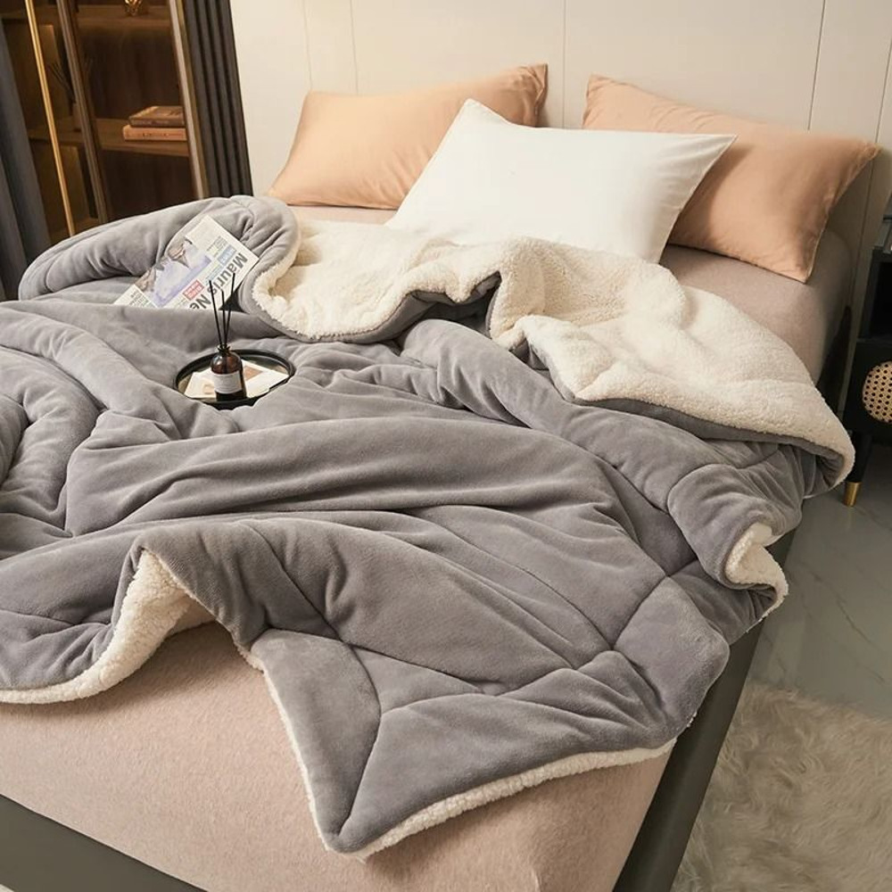 Super Soft Imitation Lambswool Blanket High Quality Milk Fleece Sofa Blanket 10