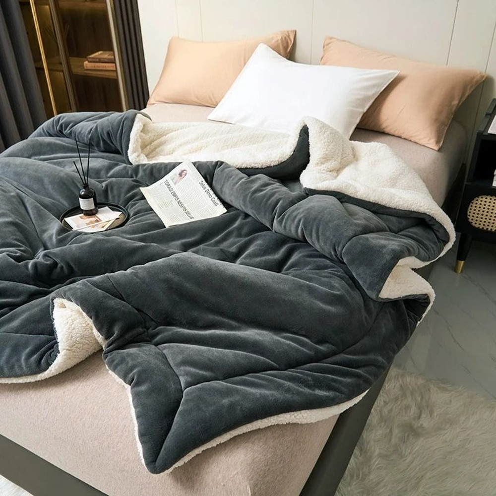 Super Soft Imitation Lambswool Blanket High Quality Milk Fleece Sofa Blanket 12