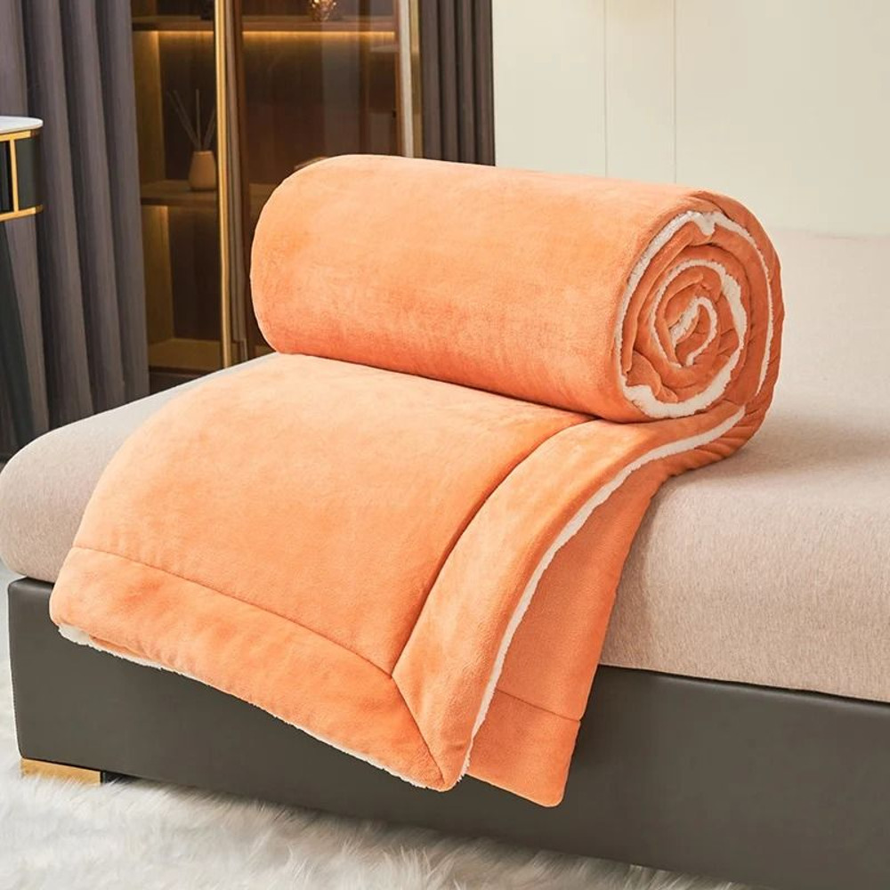 Super Soft Imitation Lambswool Blanket High Quality Milk Fleece Sofa Blanket 3
