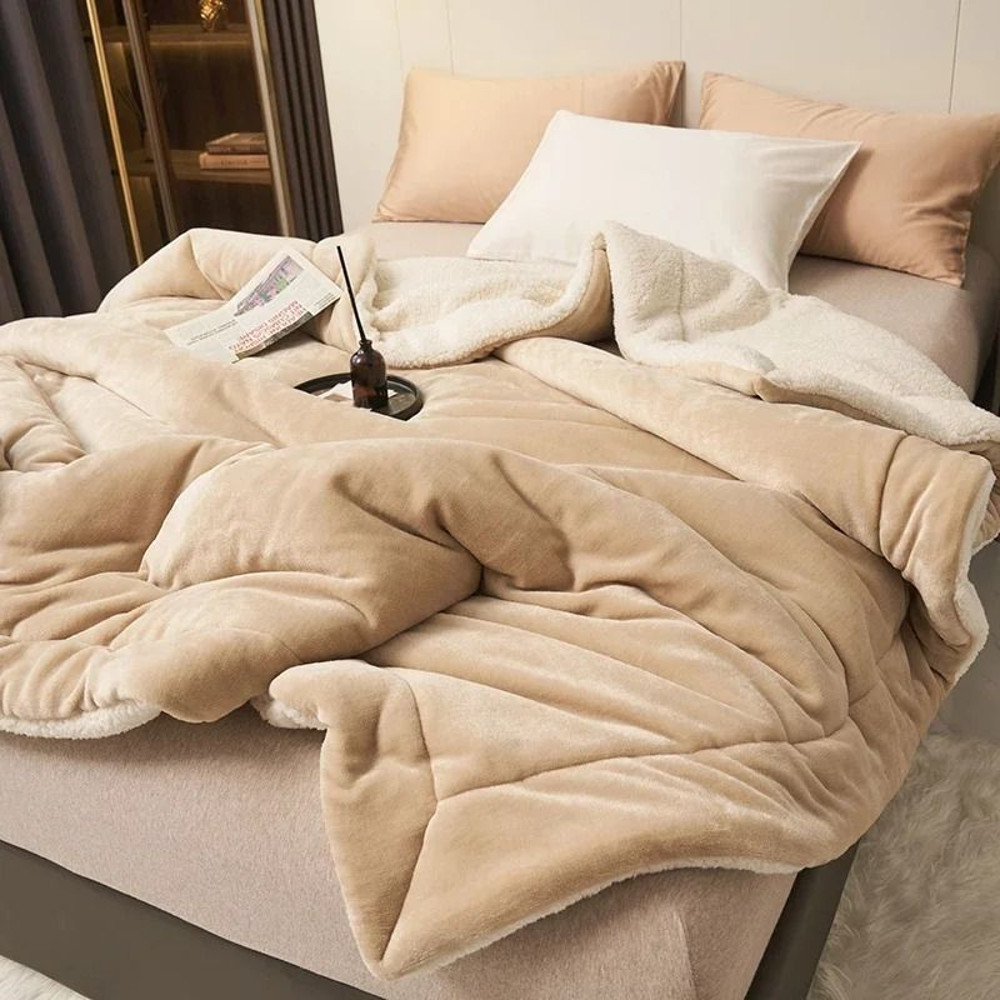 Super Soft Imitation Lambswool Blanket High Quality Milk Fleece Sofa Blanket 6