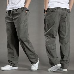 mens cotton cargo pants large size 6xl casual climbing joggers
