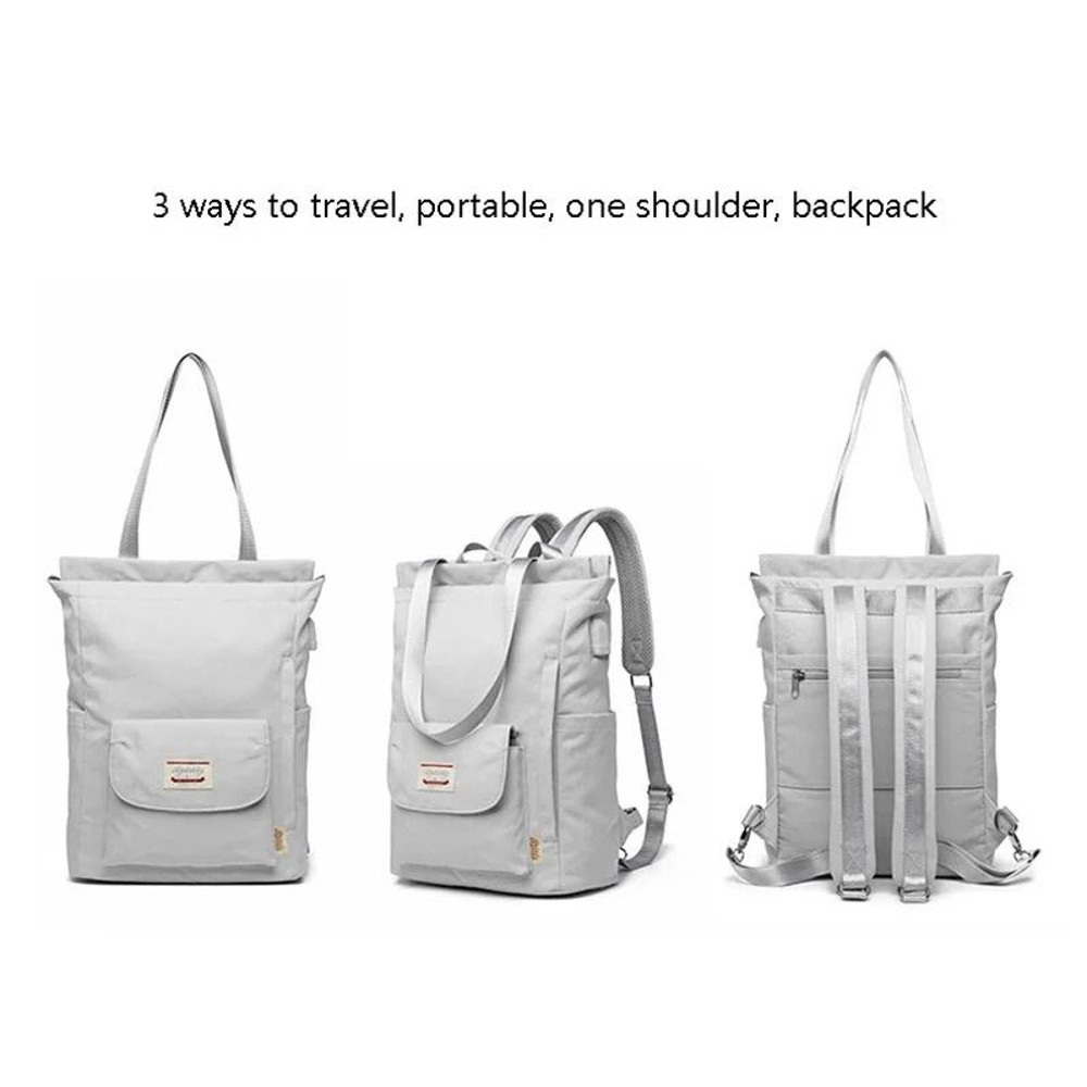 Women Waterproof Stylish Laptop Backpack Oxford Canvas USB College Bag 2