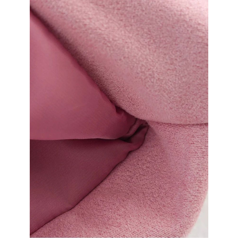 Women Suede Bomber Jacket Long Sleeve Oversize Zipper Coat Streetwear 4