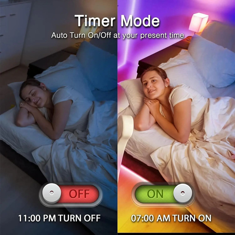 100 Ft RGB LED Strip Lights With Remote And App Control 5