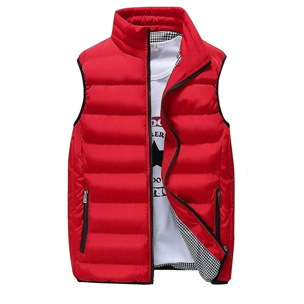 Men Windproof Warm Padded Vest Winter Sleeveless Jacket 2