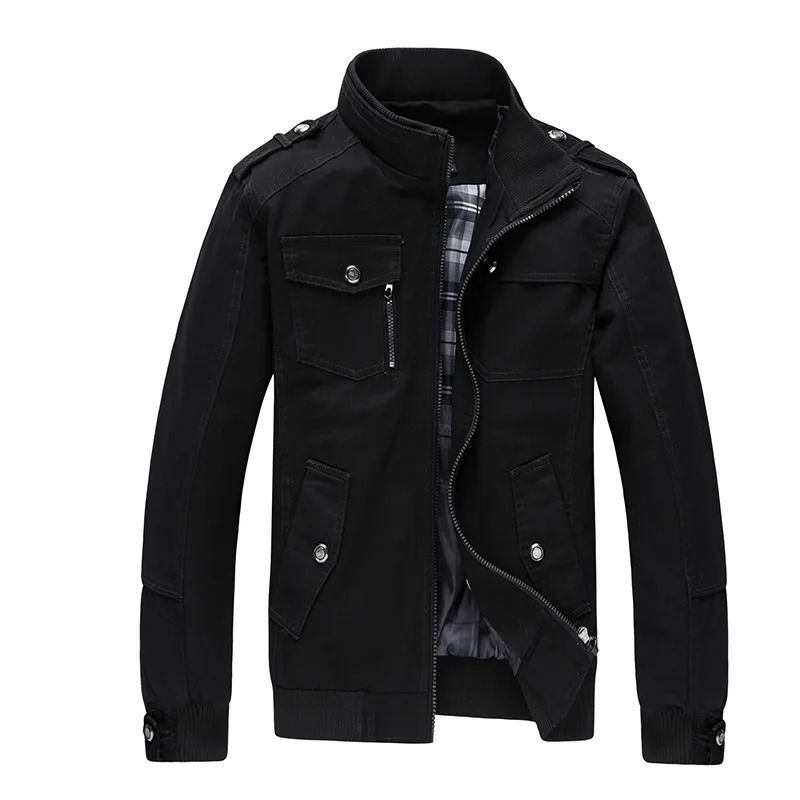 Men Tactical Military Cotton Jacket Slim Fit Casual Cargo Coat 13