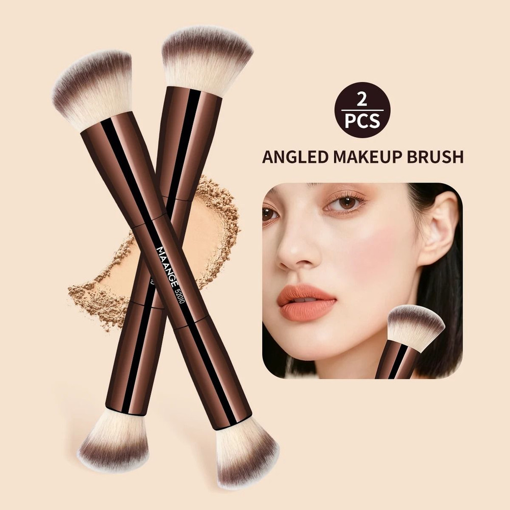 Double Head Makeup Brush Foundation Powder Concealer Blush Bronzer Brush 14