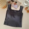Wide Shoulder Square Neck Seamless Camisole Vest With Fixed Cup For Women 7