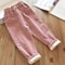 Kids Warm Corduroy Pants For Boys And Girls High Waist Winter Trousers 1