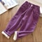 Kids Warm Corduroy Pants For Boys And Girls High Waist Winter Trousers 3