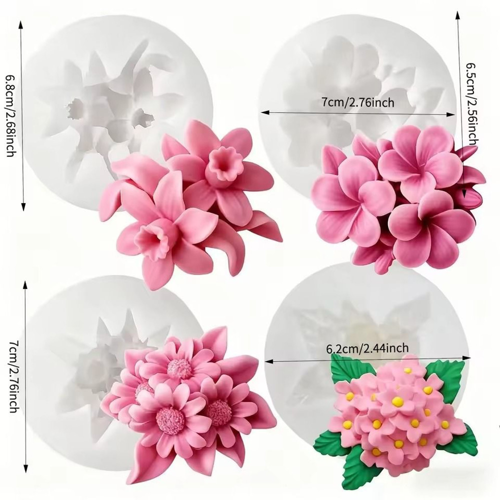 Rosette Leaves Silicone Mold For Cake Chocolate And Sugar Baking 9