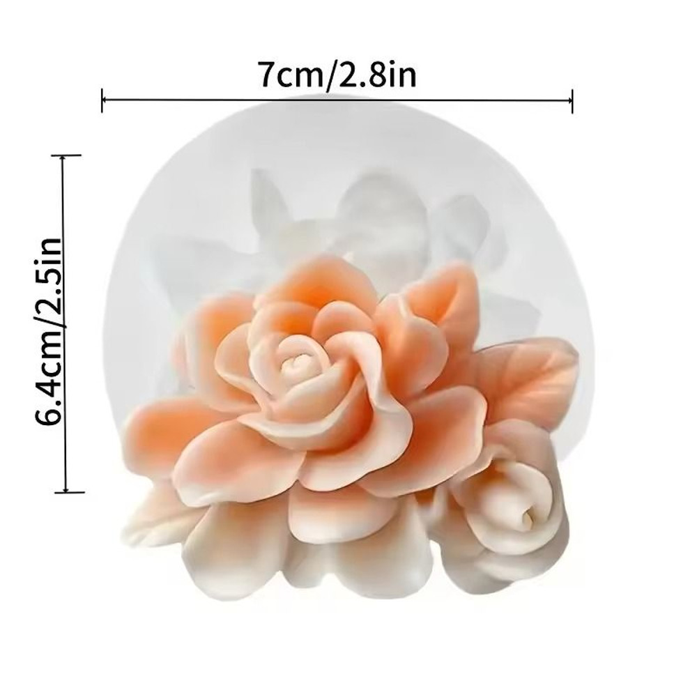 Rosette Leaves Silicone Mold For Cake Chocolate And Sugar Baking 6