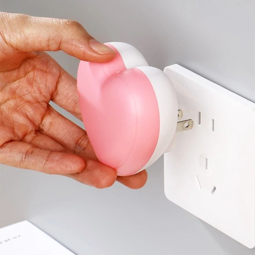 LED Night Light Sensor Control Plug In Night Lamp For Kids Bedroom Stairway 4