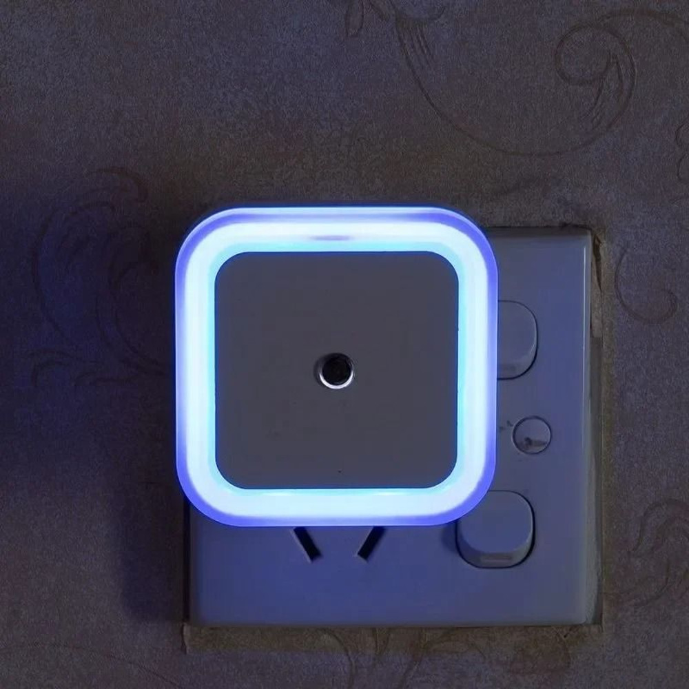 LED Wireless Sensor Night Light Mini Square Plug In Wall Lamp For Children Room 7