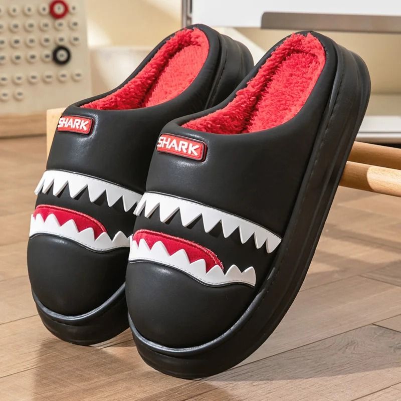 Cute Slippers For Men Embroidered Cushion Platform Indoor House Shoes 1