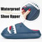 Cute Slippers For Men Embroidered Cushion Platform Indoor House Shoes 4